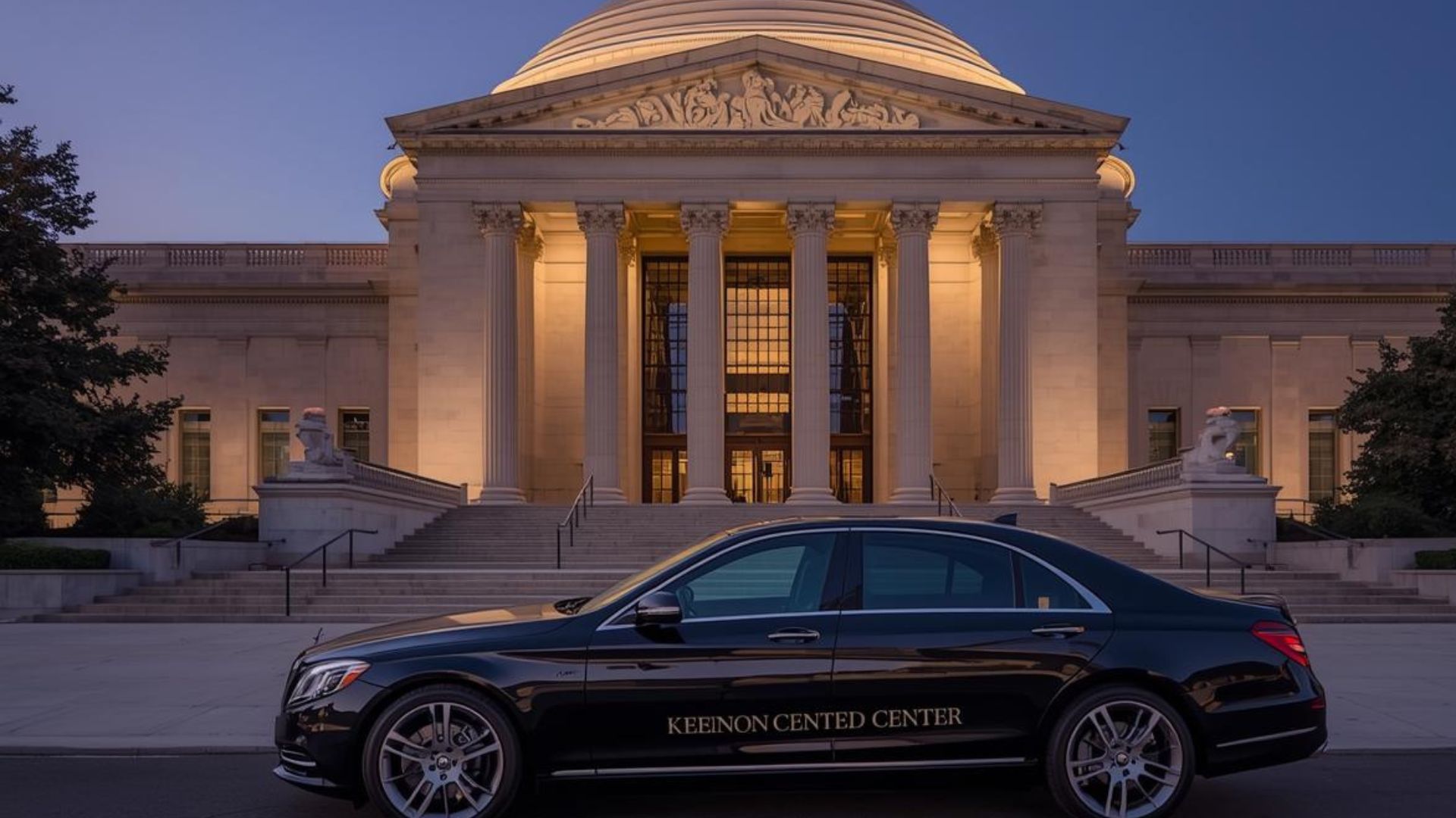 VIP car drop-off Kennedy Center Black car service in front of Kennedy Center